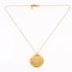 Spiritual Jain Mahaveer Medallion Necklace in Brass with 22k Gold Plating